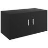vidaXL Wall Mounted Cabinet | Black | Engineered wood | Medium