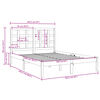 vidaXL Bed Frame without Mattress White 160x200 cm Solid Wood