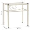 vidaXL Bedside Cabinet White&Transparent 42.5x33x44.5 cm Metal & Glass