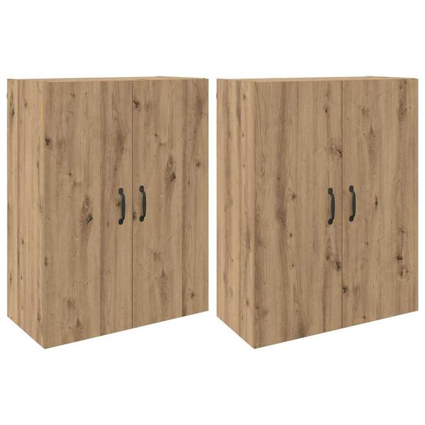 vidaXL Wall-Mounted Cabinet 2 pcs Artisan Oak 69.5 x 34 x 90 cm