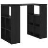 vidaXL Desk with Shelf Black Oak 90 x 50 x 75 cm Engineered Wood