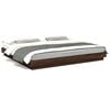 vidaXL Bed Frame with LED Lights without Mattress Brown Oak 200x200cm