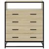 vidaXL Drawer Cabinet Sonoma Oak 70x41x83.5 cm Engineered Wood