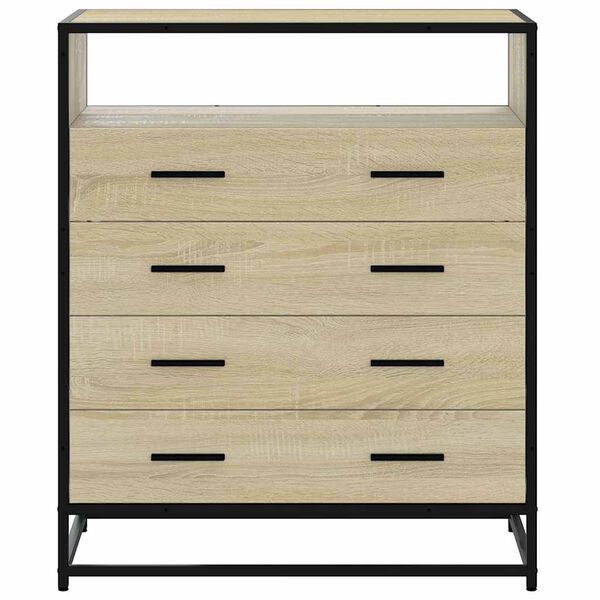 vidaXL Drawer Cabinet Sonoma Oak 70x41x83.5 cm Engineered Wood