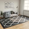 vidaXL Rug Washable Black and White 190x300 cm