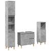 vidaXL 3 Piece Bathroom Furniture Set Concrete Grey Engineered Wood