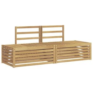 vidaXL Outdoor Sofa Set 3 Piece White 182.5 x 63 x 73 cm
