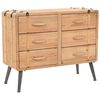 vidaXL Drawer Cabinet Solid Fir Wood 91x35x73 cm