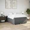 vidaXL Box Spring Bed with Mattress Dark Grey 140x200 cm Fabric