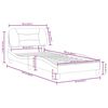 vidaXL Bed Frame with LED without Mattress "Hvar" Black and White 80x200 cm