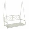 vidaXL Swing Bench Steel 110.5 x 59 x 55 cm Antique White