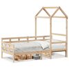 vidaXL Day Bed with Roof without Mattress 90x190 cm Single Solid Wood