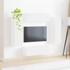 vidaXL TV Wall Cabinet Set Wall-mounted 4 pcs White Engineered Wood