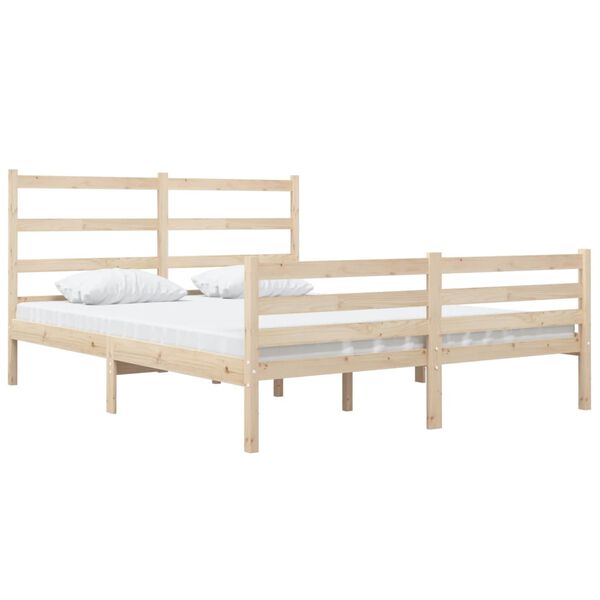 vidaXL Bed Frame without Mattress Solid Wood Small Double