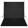 vidaXL Backdrop Support System 500 x 300 cm Black