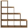 vidaXL Room Divider Bookcase 4-Tier Artisan Oak 131.5x29x131.5 cm Engineered Wood
