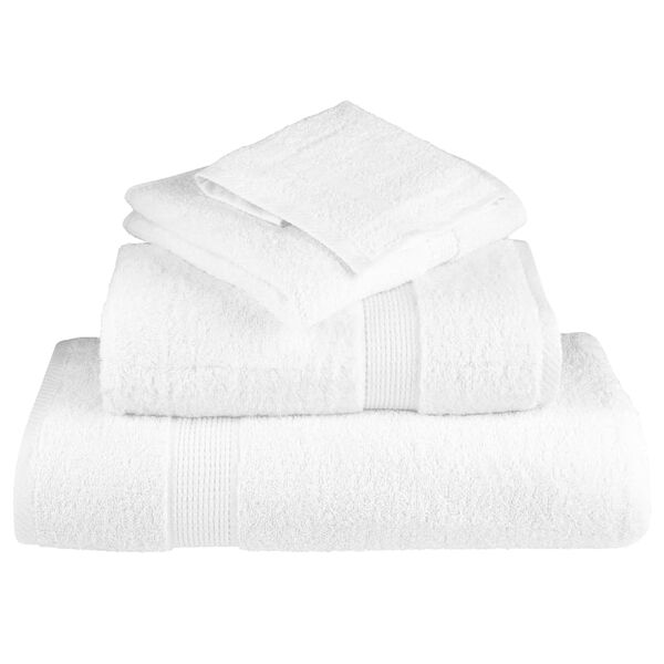 vidaXL 6 Piece Premium Towel Set SOLUND White 600 gsm