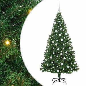 vidaXL Artificial Christmas Tree with 300 LEDs with Stand Green 180 cm