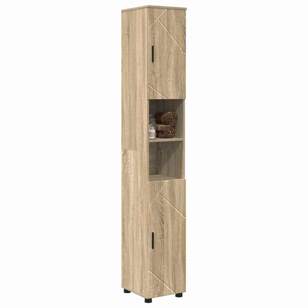 vidaXL Bathroom Cabinet with Storage Sonoma Oak 30 x 35 x 192 cm