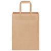 vidaXL Paper Bags 250 pcs with Handles Brown 21x11x28 cm