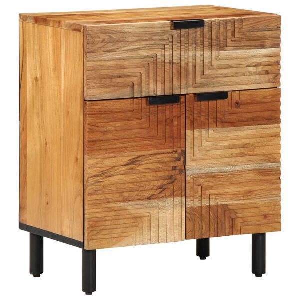 vidaXL Bedside Cabinet Brown 50 x 33 x 60 cm Solid acacia wood