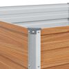 vidaXL Garden Raised Bed 240x80x77 cm Galvanized Steel Silver
