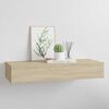 vidaXL Wall-mounted Drawer Shelf Oak 60x23.5x10cm MDF