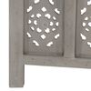 vidaXL Hand carved 5-Panel Room Divider Grey 200x165 cm Solid Mango Wood