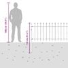 vidaXL Spike Fence Black 200 x 130 cm Powder-Coated Steel