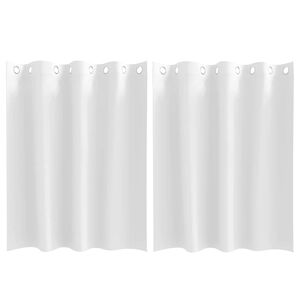vidaXL Blackout Curtains with Rings 2 pcs Pure White 140 x 140 cm