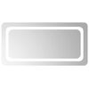 vidaXL LED Bathroom Mirror Transparent 80 x 40 cm Tempered Glass