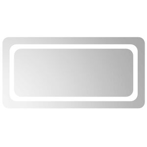 vidaXL LED Bathroom Mirror Transparent 80 x 40 cm Tempered Glass