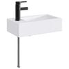 vidaXL Bathroom Sink with Faucet and Drain Matte Black
