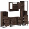 vidaXL 4 Piece Bathroom Furniture Set Brown Oak Engineered Wood