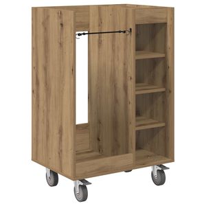 vidaXL Golf Cabinet with Wheel Plain Artisan Oak 65 x 45 x 98 cm