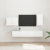 vidaXL TV Wall Cabinet Set 4 pcs High Gloss White Engineered Wood