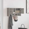vidaXL Wall-Mounted Coat Rack with Shelf Grey sonoma 50 x 20 x 30 cm