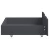 vidaXL Bed Frame without Mattress Dark Grey Solid Pinewood 160x200 cm (322093+321990)