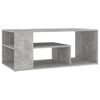 vidaXL Coffee Table Concrete Grey 100x50x40 cm Engineered Wood