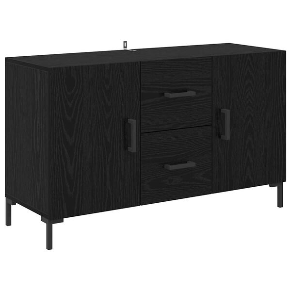 vidaXL Sideboard Black Oak 100 x 36 x 60 cm Engineered Wood
