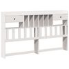 vidaXL Bookcase Bed without Mattress White 180x200cm Super King Solid Wood Pine