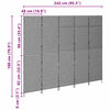 vidaXL Room Divider Folding Manual Beige 242 x 180 cm Poly Rattan