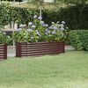 vidaXL Garden Raised Bed Galvanised Steel 152x40x36 cm Brown