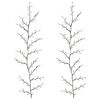 vidaXL LED Willow Vine Christmas Decoration 2 pcs Black 180 cm Steel