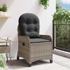 vidaXL Recliner Chair Grey 56 x 66 x 95cm Poly Rattan