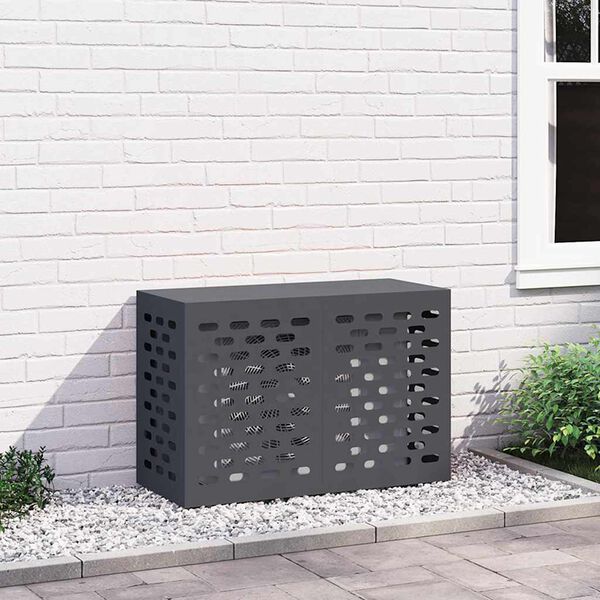 vidaXL Air Conditioner Cover Anthracite 90 x 40 x 60 cm Steel