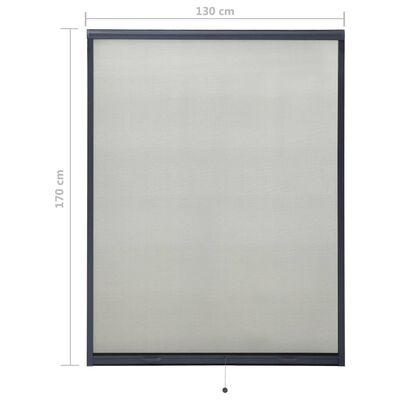 vidaXL Roll down Insect Screen for Windows Anthracite 130x170 cm