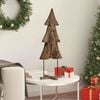 vidaXL Christmas Tree with Stand Brown 90 cm Solid teak wood