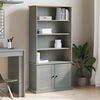 vidaXL Bookcase VIGO Grey 85x35x170 cm Solid Wood Pine