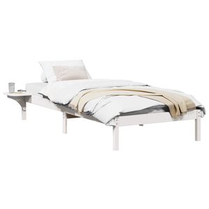 vidaXL Bed Frame White 80 x 200 cm Solid Pine Wood